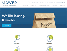 Tablet Screenshot of mawer.com